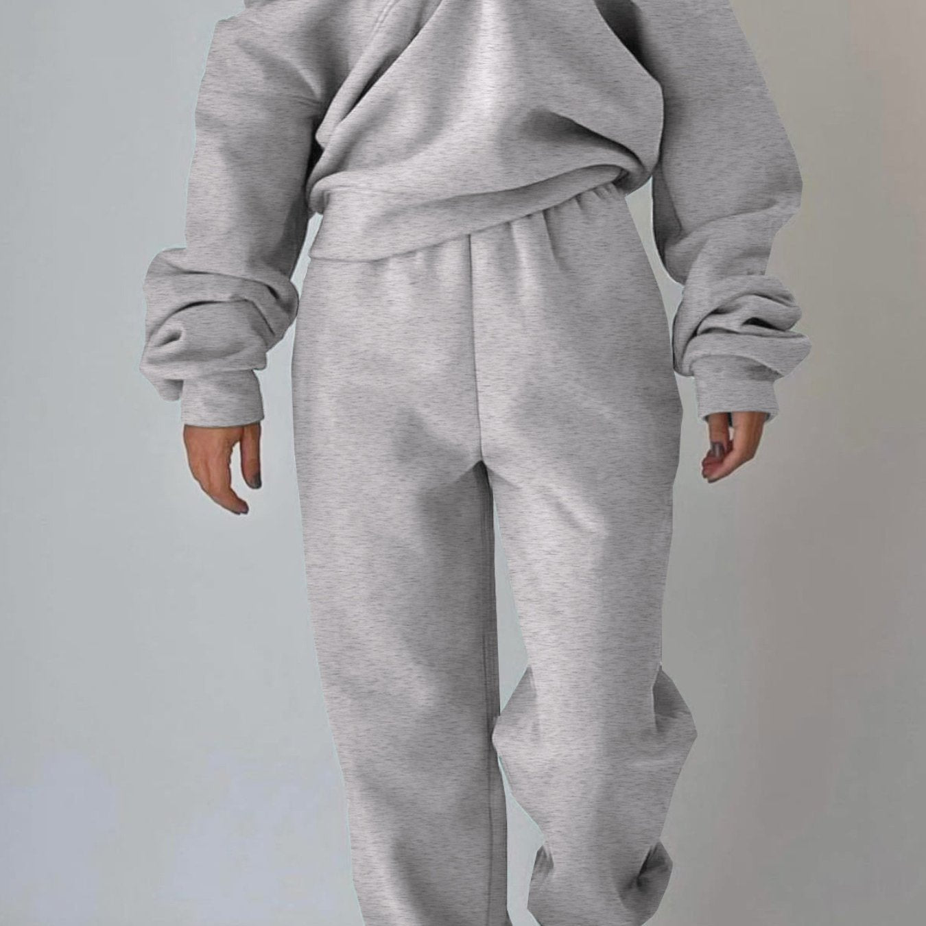 Fleece Set- Women'S Casual s Two-Piece Fall 2025, Clothing Set, Casual Wear, y Look, Cozy Outfit, Fleece Material, Warm Fabric, Women'S Top, Matching Set, Enthusiasts, Fall Wardrobe