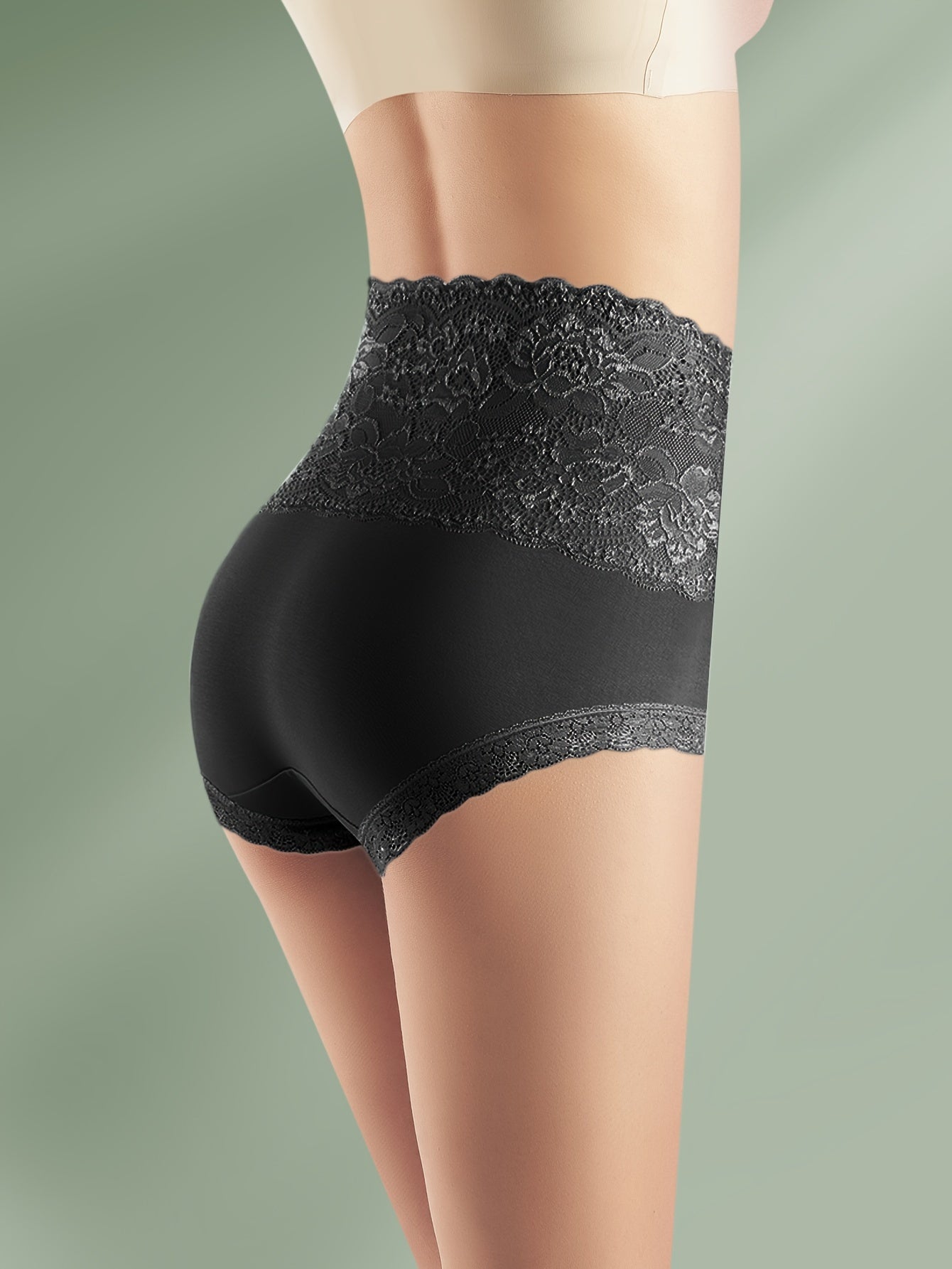 6pcs Jacquard Non Pinch Hip High Waist Everyday Lace Women'S Panties Panties for All Seasons, High Cut Panties for Women, Womens Plus Size Panties, Frilly Panties, Underwear for Women, Satin Panty for Women, Daily Wear Pantie
