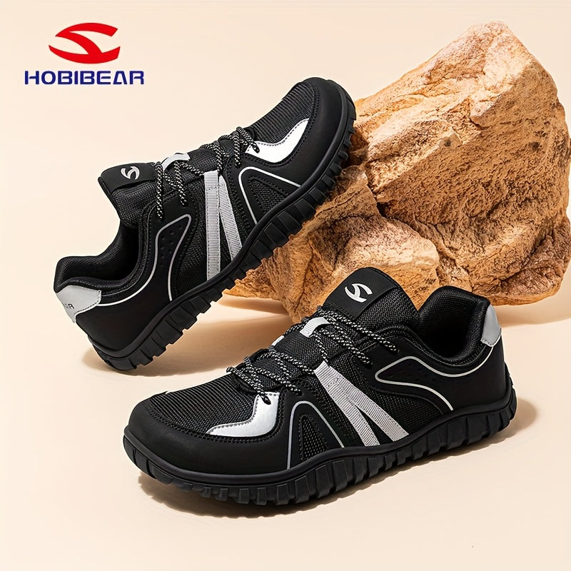 HOBIBEAR Men's 4E Wide Toe Barefoot Shoes for Squats And Deadlifts, New 2025 Spring And Autumn Specialized Training Shoes for Strength Fitness, Suitable for Wide And Chubby Feet, Business Casual Shoes