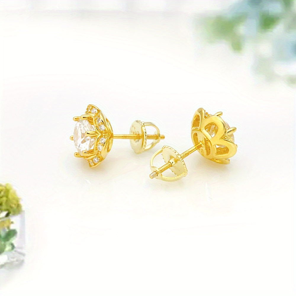 Elegant New 925 Silver Set Moissanite Europe and The United States Men and Women Classic Earrings Daily Wear, Festivals, Birthdays, Anniversaries Party, Christmas, Thanksgiving Day to Give The Best Gift Choice for Family and