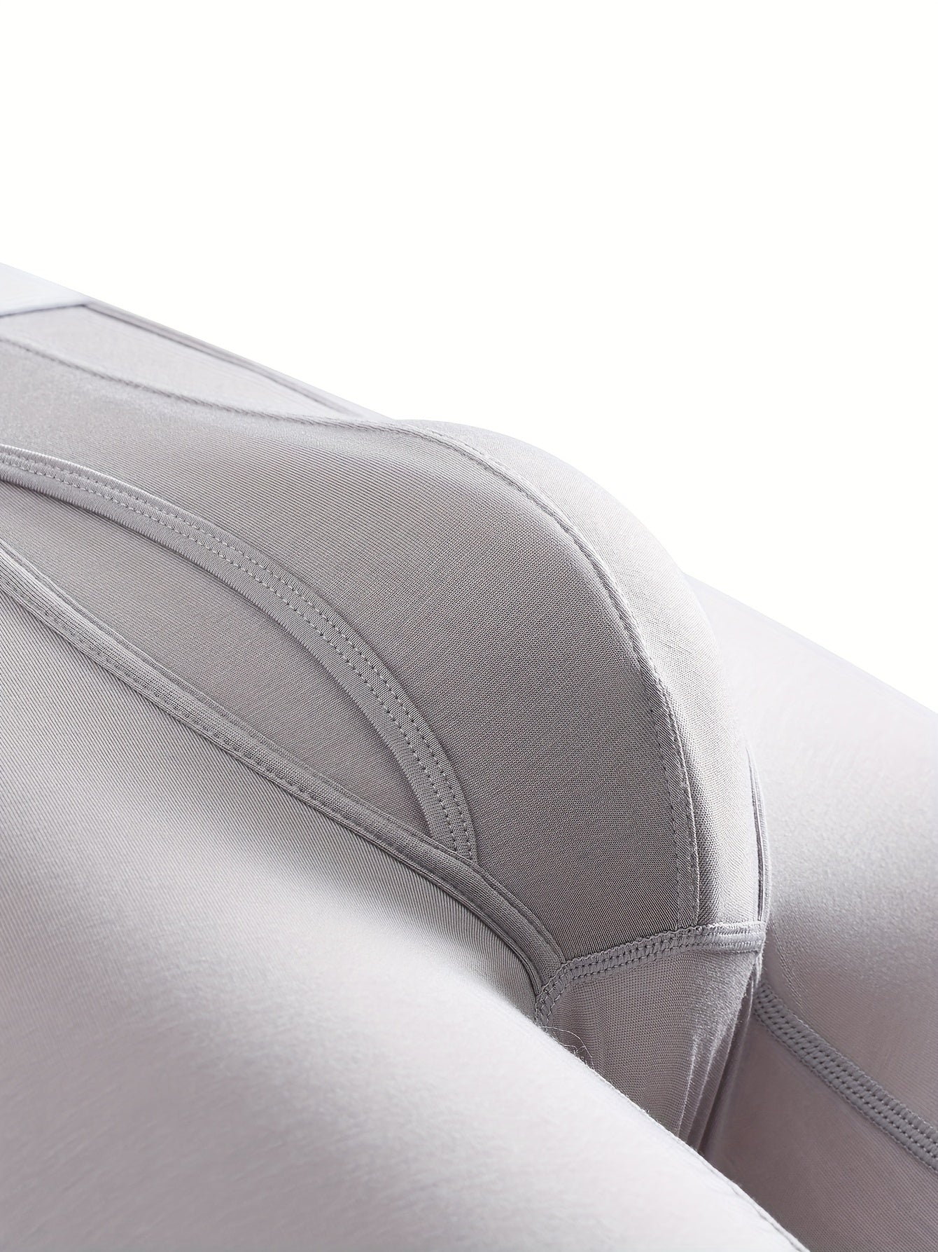 Men's 7pcs Long-Length Open-Leg Bamboo Fiber Underwear, Four Seasons Moisture-Wicking, Soft and Comfortable, Men's Briefs