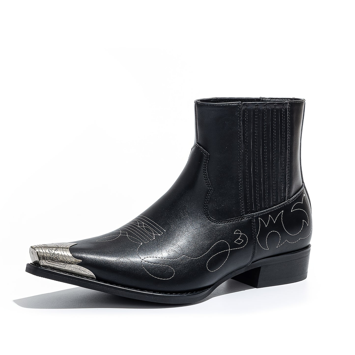 Men's Fashion Iron Head Boots, Cowboy Boots, Short Boots, Ankle Boots, Western Boots. Fashion, Trend. Party, Wedding, Business.