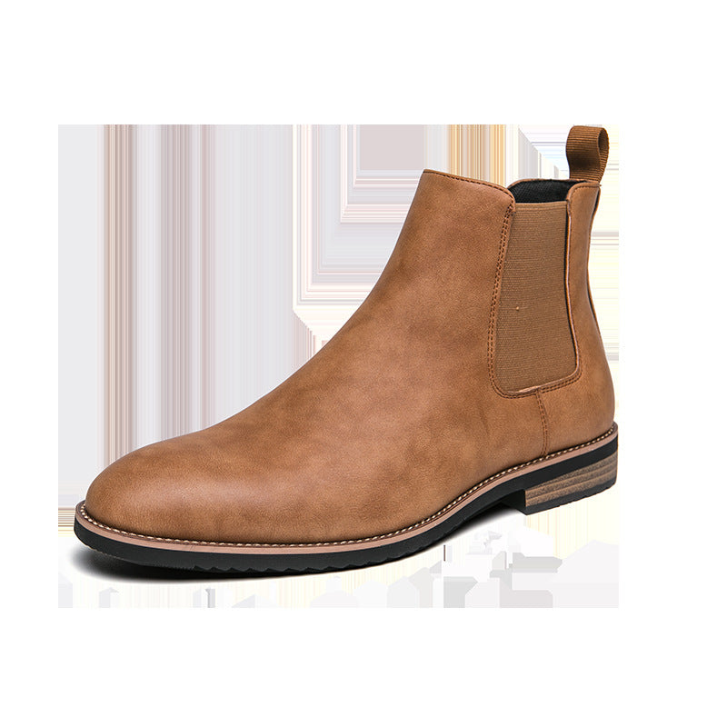 Men'S Chelsea Boots - British Style Slip-On Ankle Boots with Faux Cover Upper, Round Toe & Rubber Sole, Polished Retro Design for Weddings, Parties, Business & Casual Wear - All-Season Comfort, Party Footwear, Classic Round T