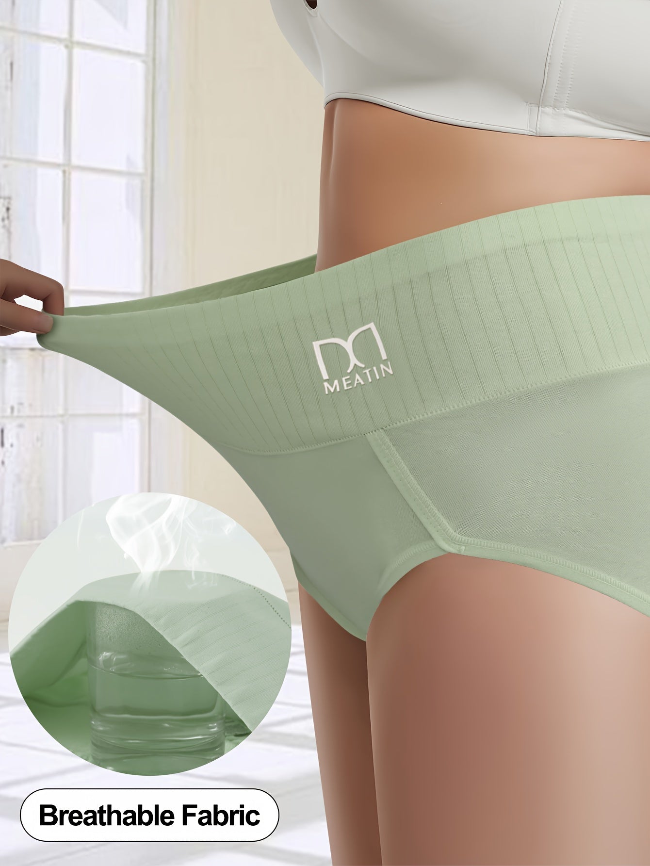 15pcs Colorful Women'S Stripes Breathable & Comfortable Fit Women'S High Waisted Panties Elastic Soft Hip Wrapping High Waisted Thigh Panties Student Back To School Sports Panties & Women'S High Waisted Fashion Panties
