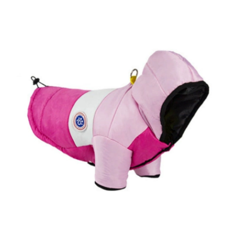 Thickened warm dog clothes, windproof pet clothing for small and medium-sized dogs in autumn and winter, dog winter ski vest jacket- cold-proof coat, easy to put on and take off design, suitable for skiing, snowboarding and o