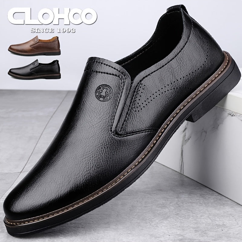 [Breathable Split Loafers] Breathable CLOHOO Men's Split Loafers - Comfortable Slip-On Casual Shoes with Soft Rubber Sole for All Seasons