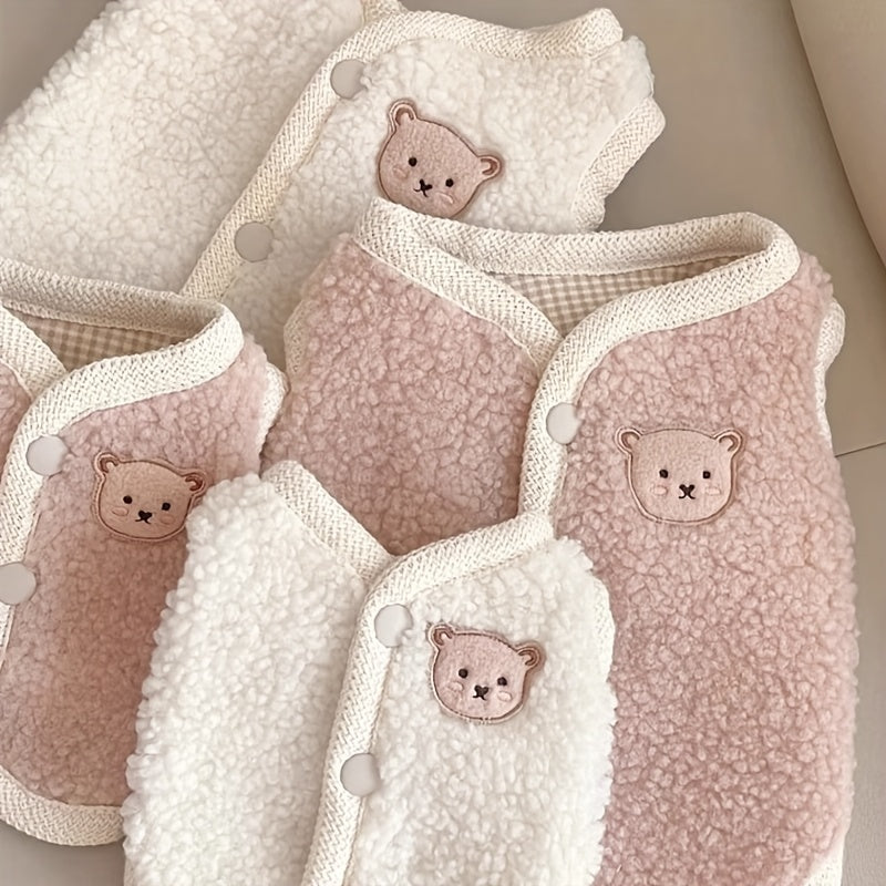 Dog Suit Two Sets Of Cute Wind Dog Clothes Four Seasons Available Winter Thickened Warm Waterproof Windproof Pet Clothes Suitable for Small And Medium-sized Dogs Universal Adjustable Vest