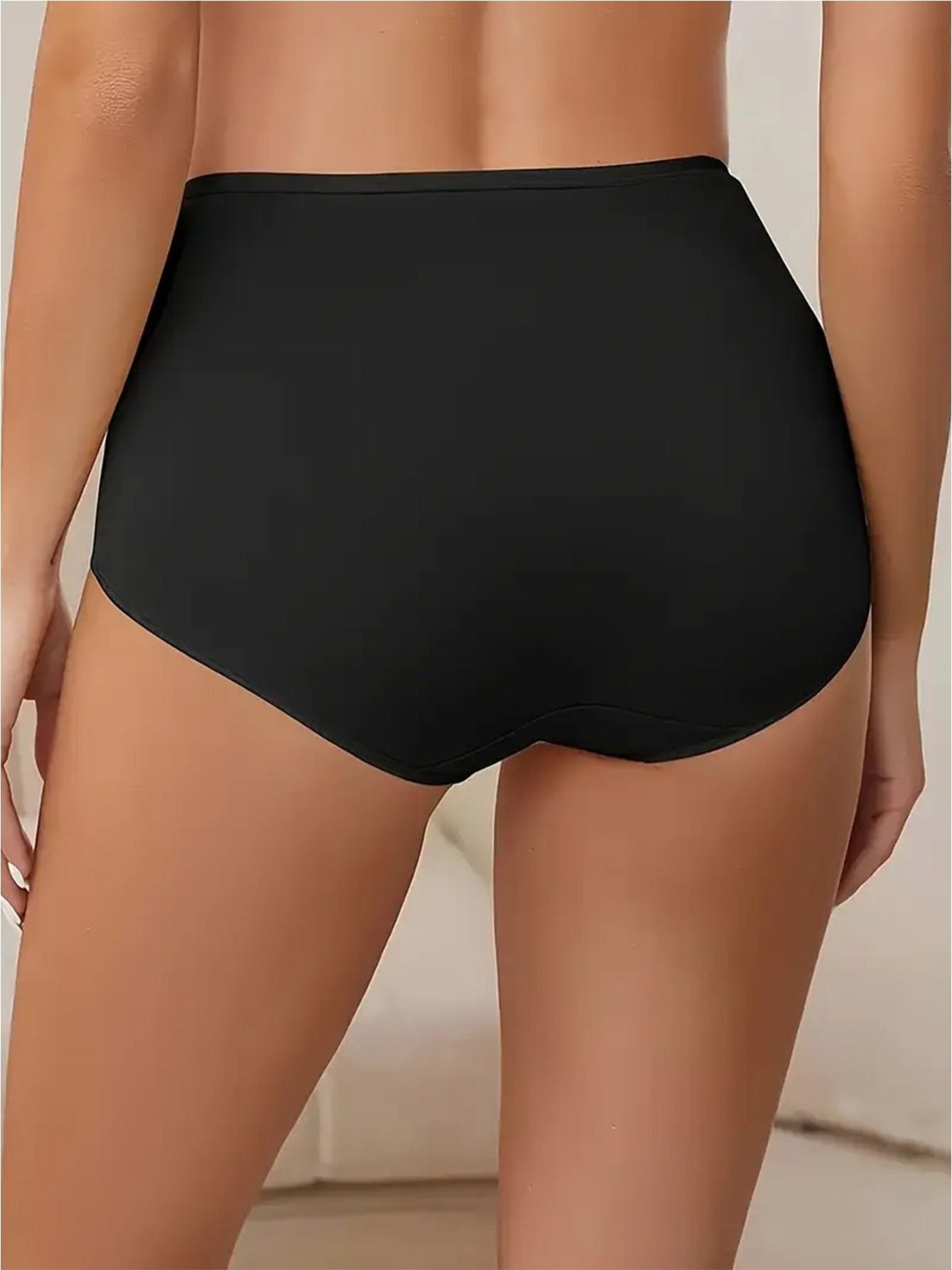 12 Pcs High Waist Tummy Control Briefs, Comfy Breathable Stretchy Intimates Panties, Non-See-Through Underwear