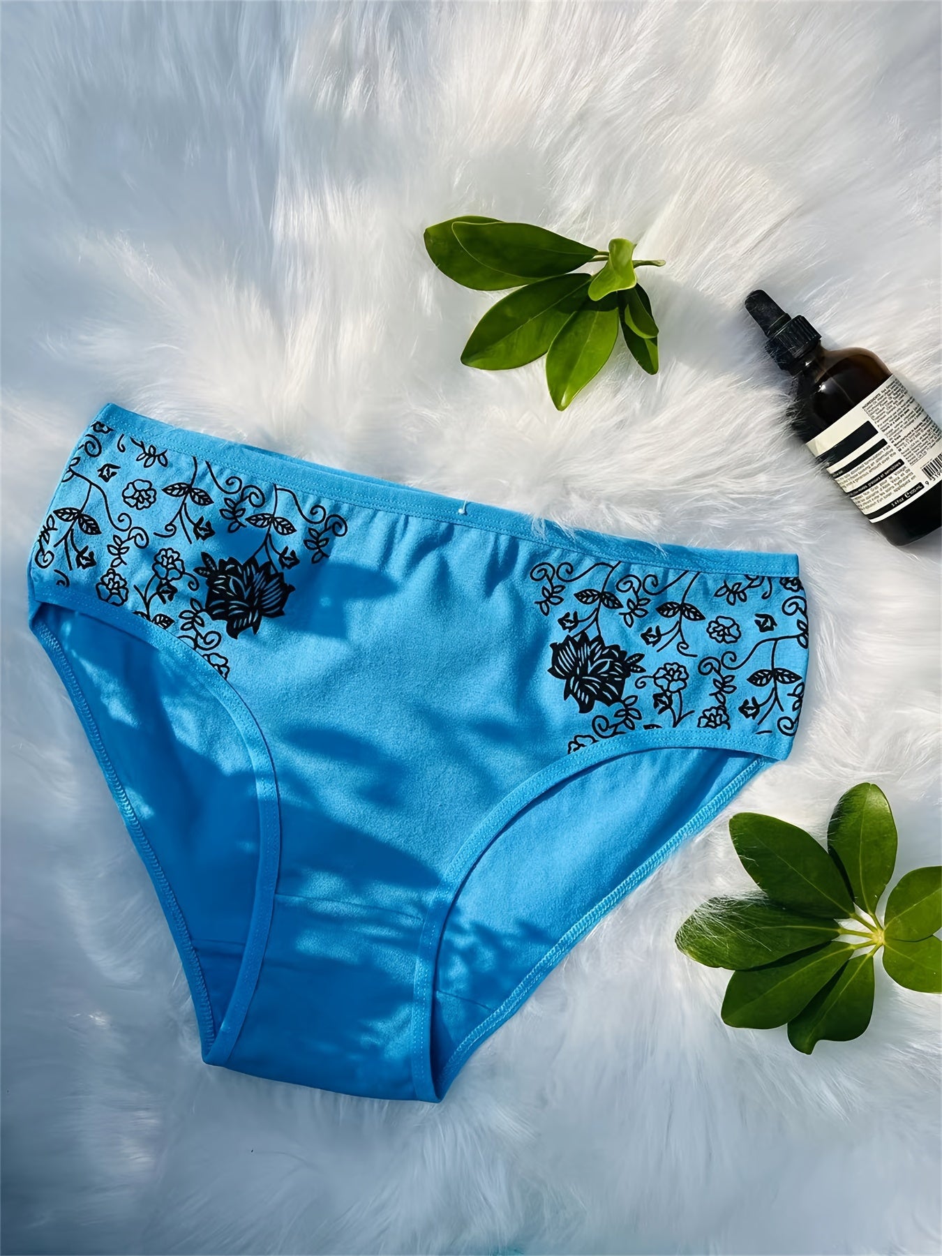 12pcs/Set Mid Waist Pure Print Panties Women Body Slimming Underwear Breathable Ladies Briefs Sexy Comfort Ladies Lingerie (6 Color Random Delivery)