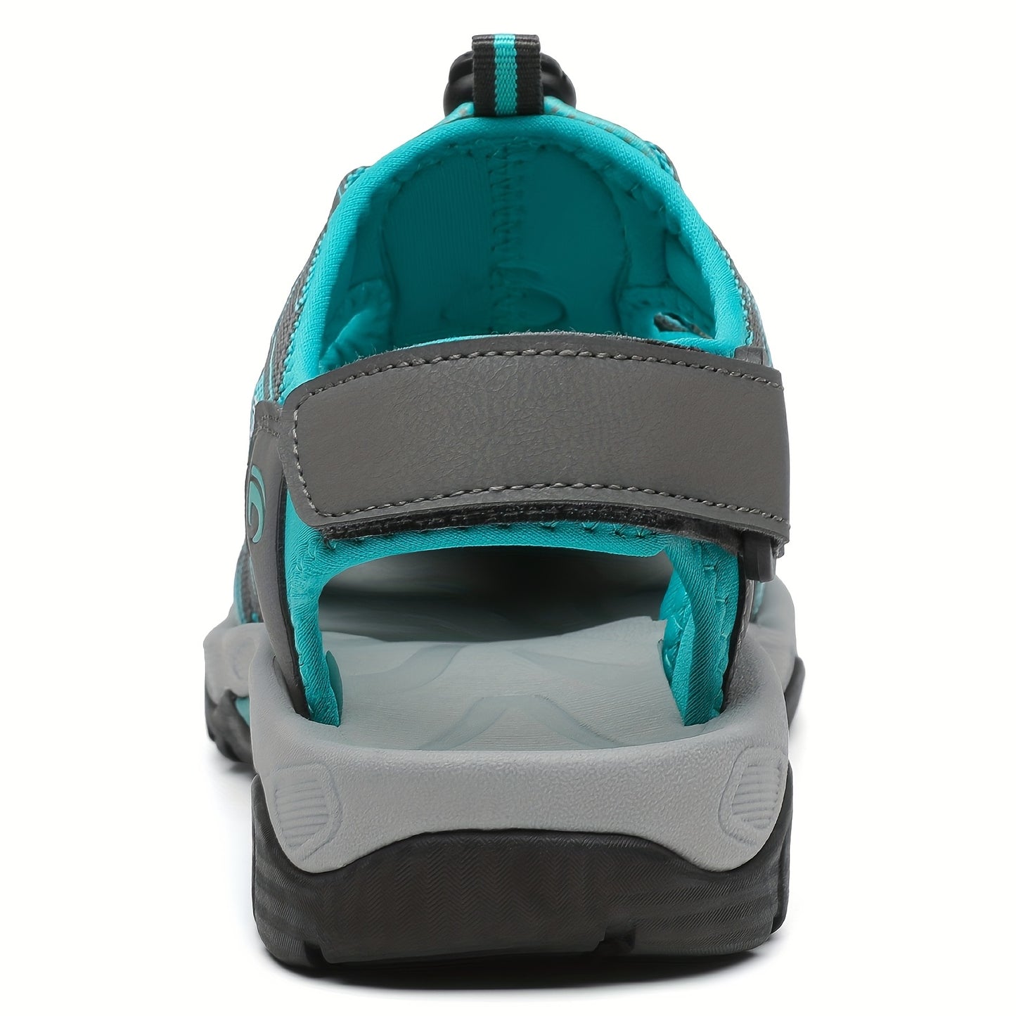 Women's Turquoise/Black Quick-Dry Hiking Water Shoes - Adjustable Bungee Closure, Arch & -Skid Sole, All-Terrain Outdoor Sandals with Mary Jane Strap (Lace-Up) for Beach, Camping, River Trekking - Cushioned /Rubber Footbed