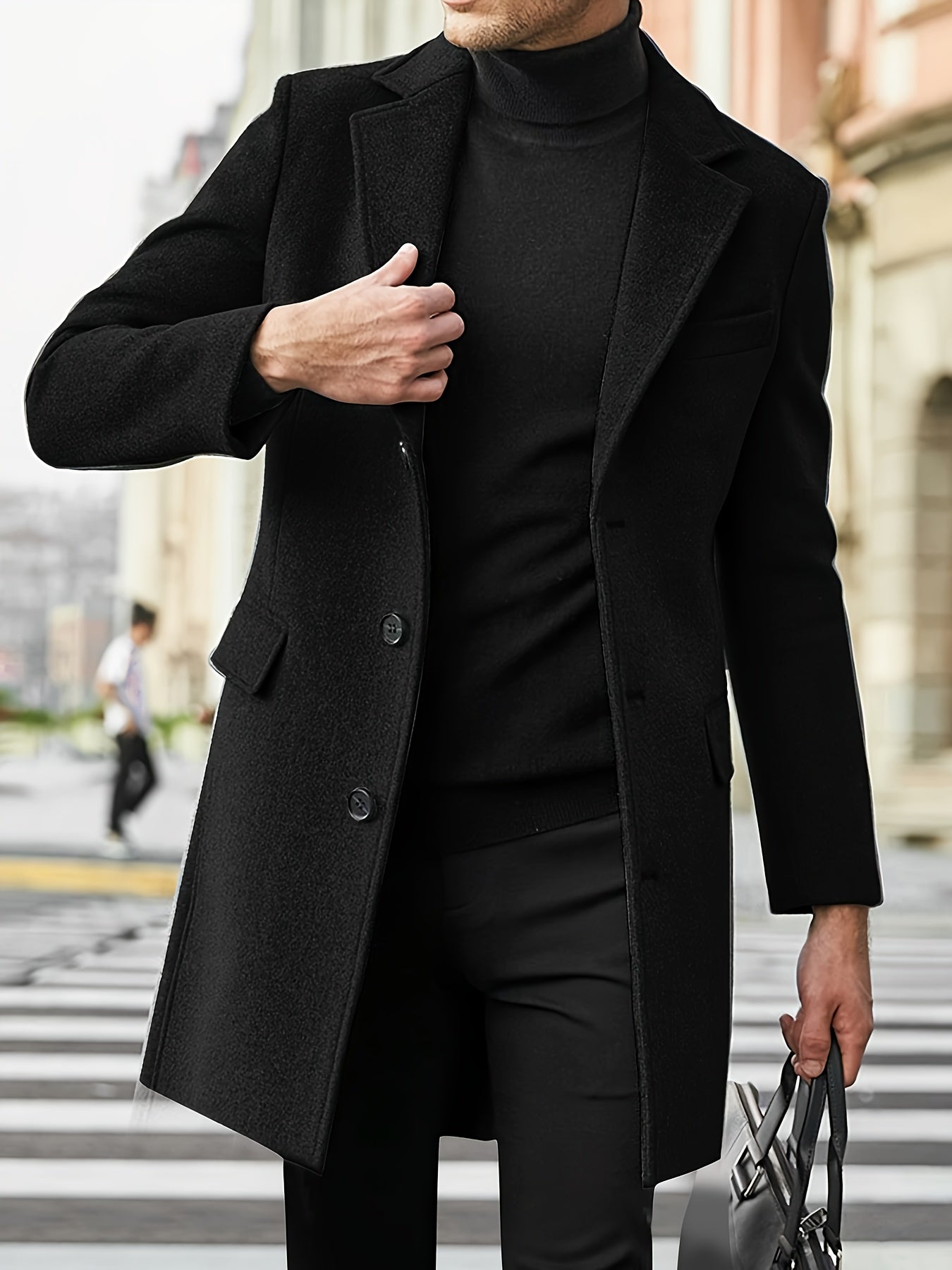 Men's Windbreaker Autumn And Winter Fleece Coat Thick Single-breasted Fleece Jacket