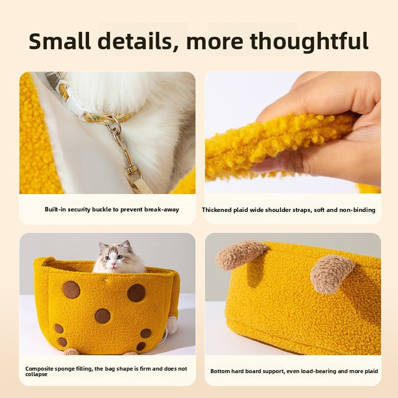 -like Giraffe & Small Dog Backpack Carrier - Warm Winter Pet Coat Jacket for Cats & Small Dogs, Zippered Vest with Giraffe Humps, Cozy Outdoor Costume for, Shopping, Walks (Suitable for Small & Large Breeds)