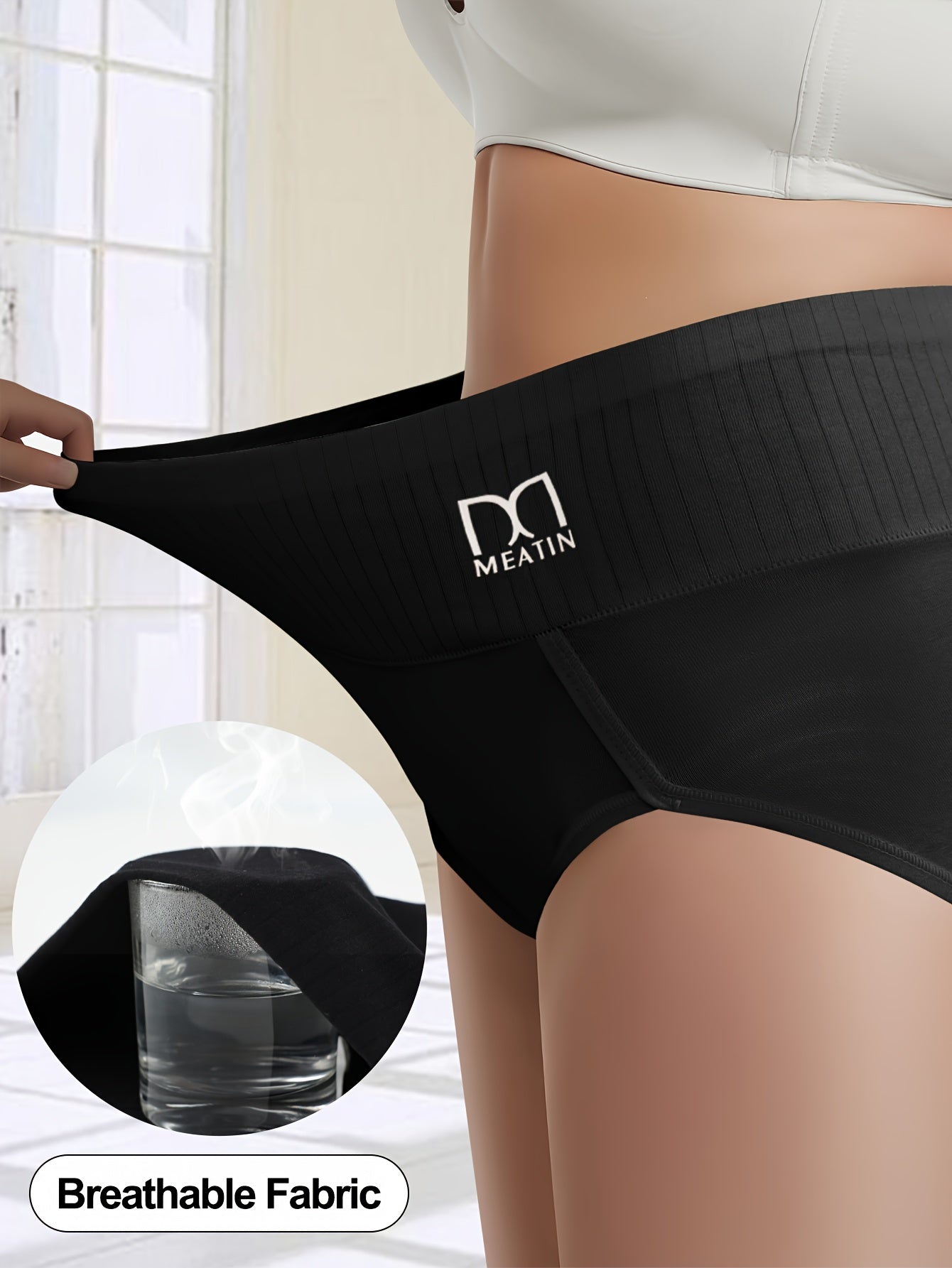 15pcs Colorful Women'S Stripes Breathable & Comfortable Fit Women'S High Waisted Panties Elastic Soft Hip Wrapping High Waisted Thigh Panties Student Back To School Sports Panties & Women'S High Waisted Fashion Panties