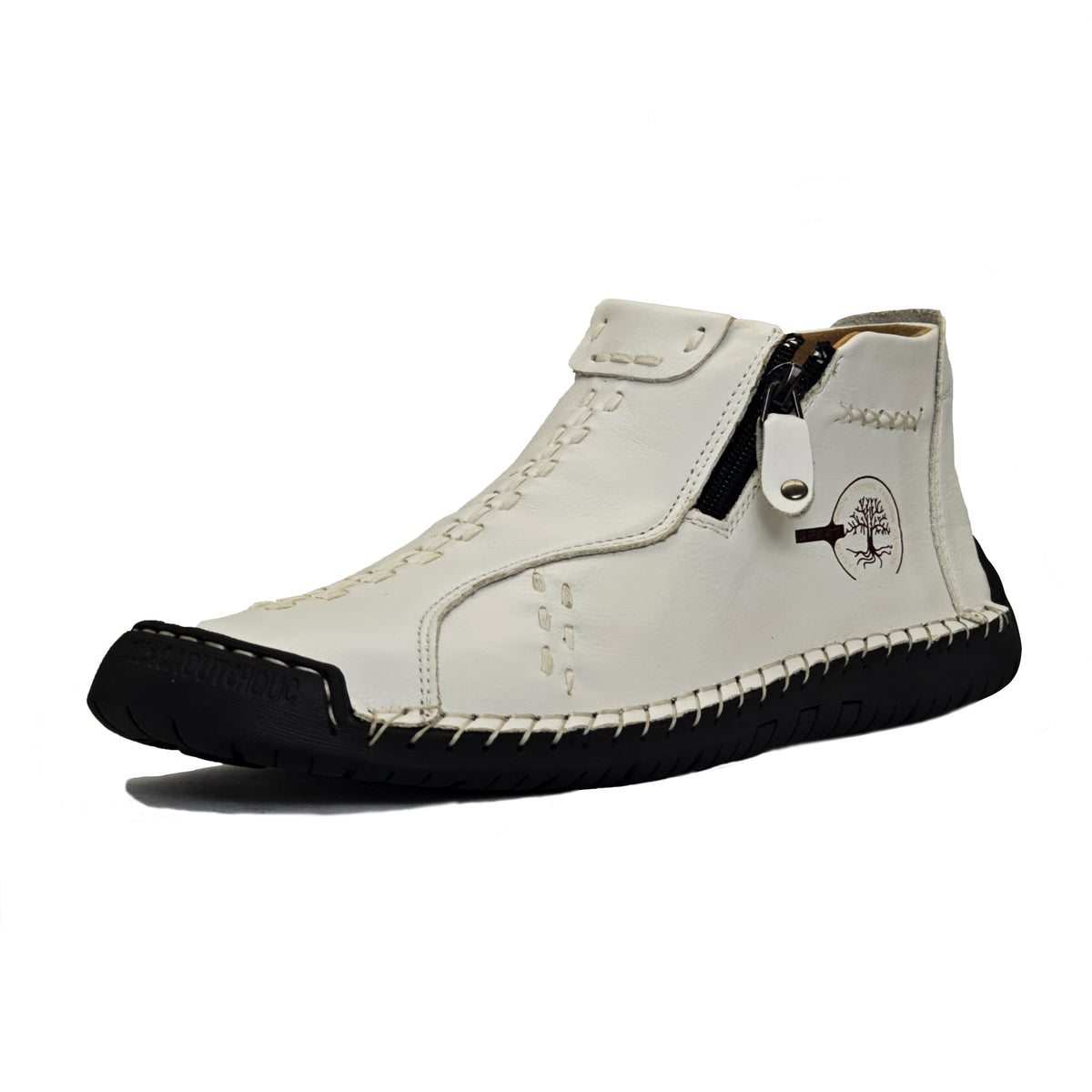 Men's Handmade PU Boots with Zipper, Casual