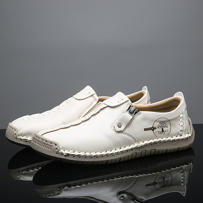 Women's Handmade Casual Loafers • Comfortable and Durable Slip-on Sneakers • Featuring a Zipper Closure • Breathable Perforated Design • Rubber Sole • Suitable for 10 Occasions and Holiday Outfits • Perfect for Ou