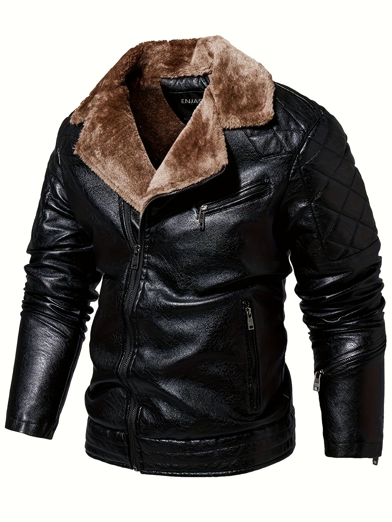 Men's Jacket, Retro Style, Men's Motorcycle Jacket, Windproof, And Warm Jacket