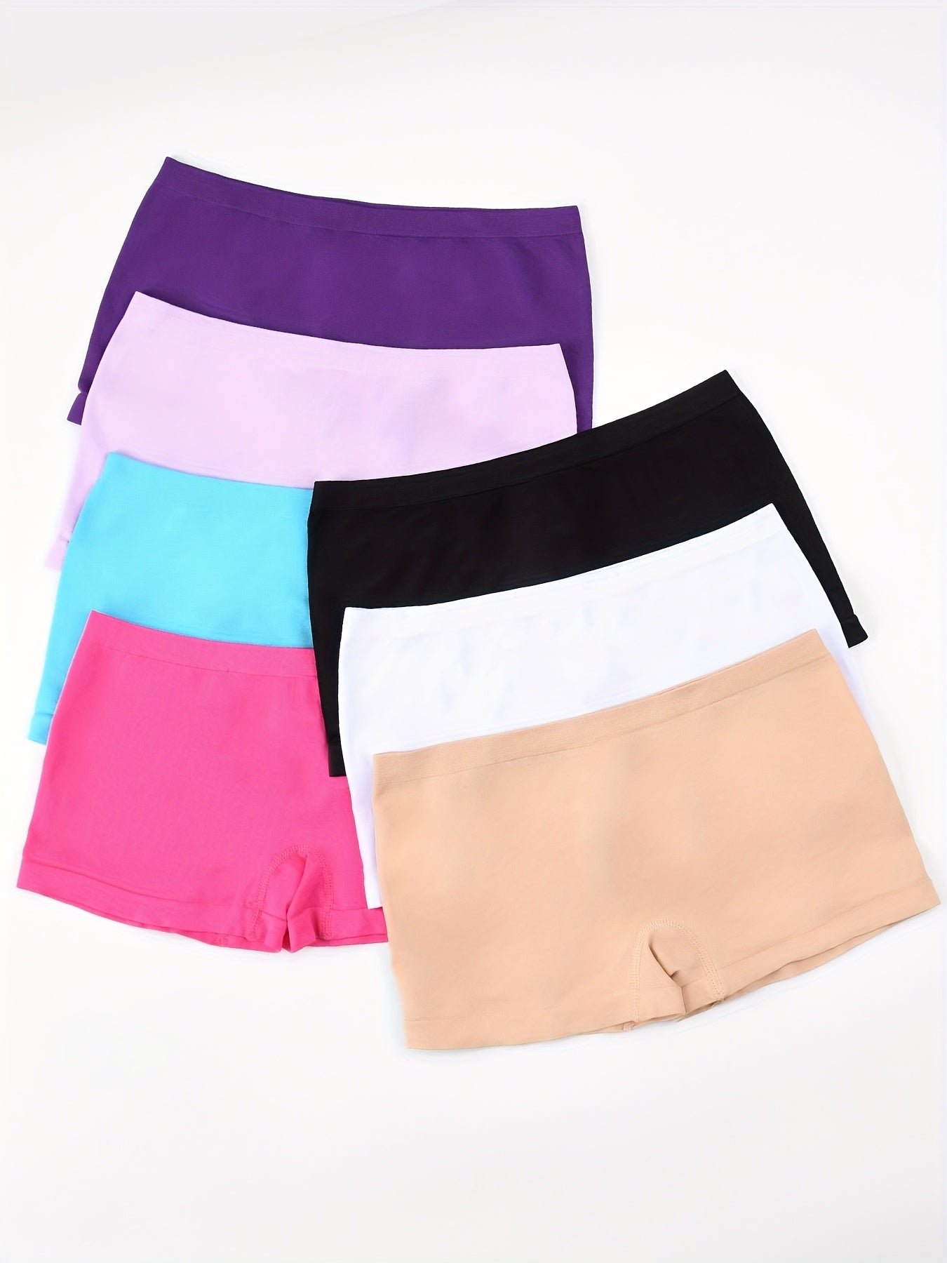 7-pack Flat Corner Safety Pants For Women, One-piece Seamless Leggings, Women'S Four Cornered Underwear