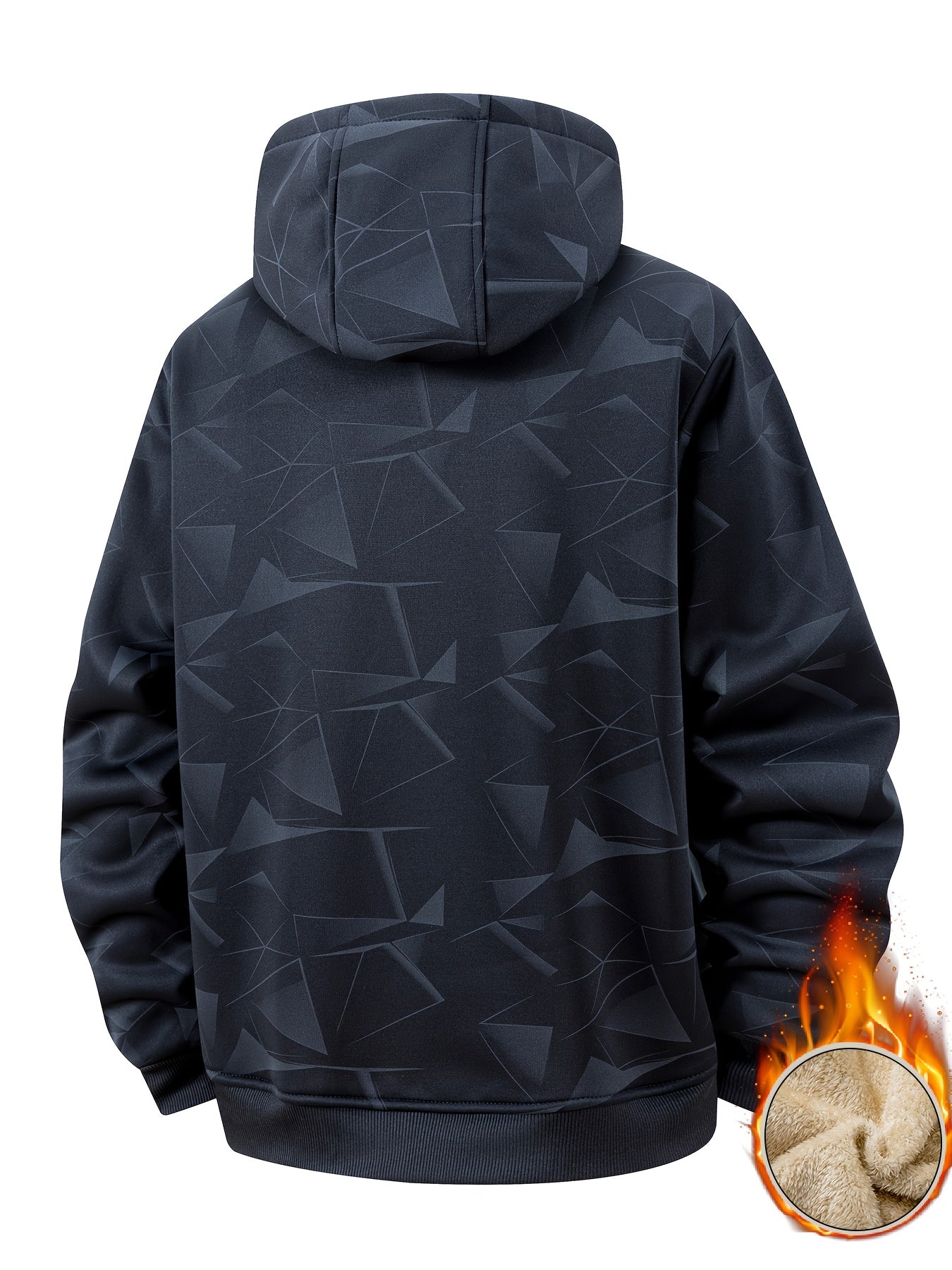Men's Plus Size Winter Jacket/Thick Insulated Hooded Coat/Full-Zip Closure/Heavy-Duty Outerwear for Cold Weather/Full-Zip Front & Side Pockets/Formal & Everyday Winter Jacket for Men (available In, Navy, Brown)/Ideal For Chri