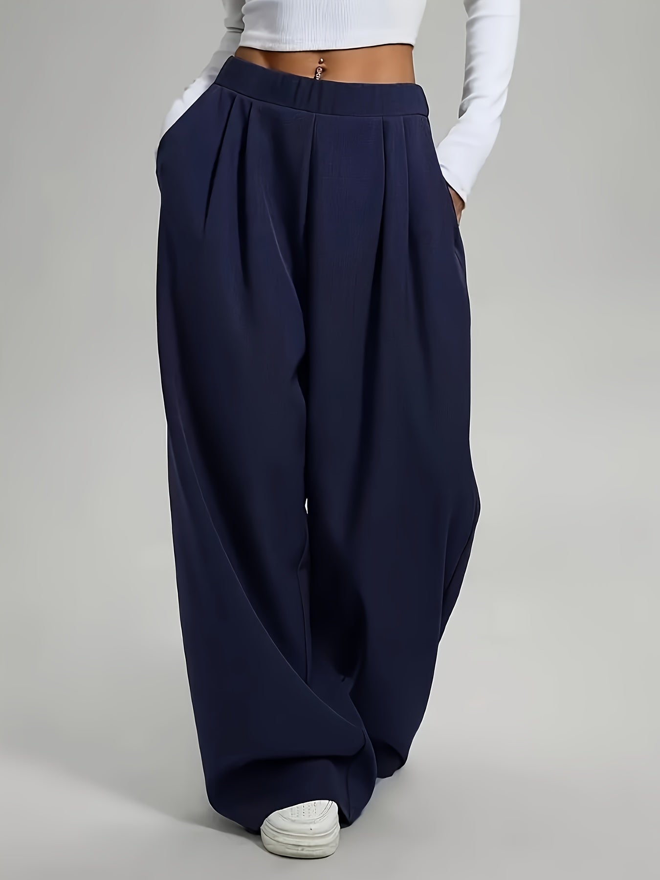 Elegant • Set of Two • Solid Color • Casual • Wide-Leg Pants
