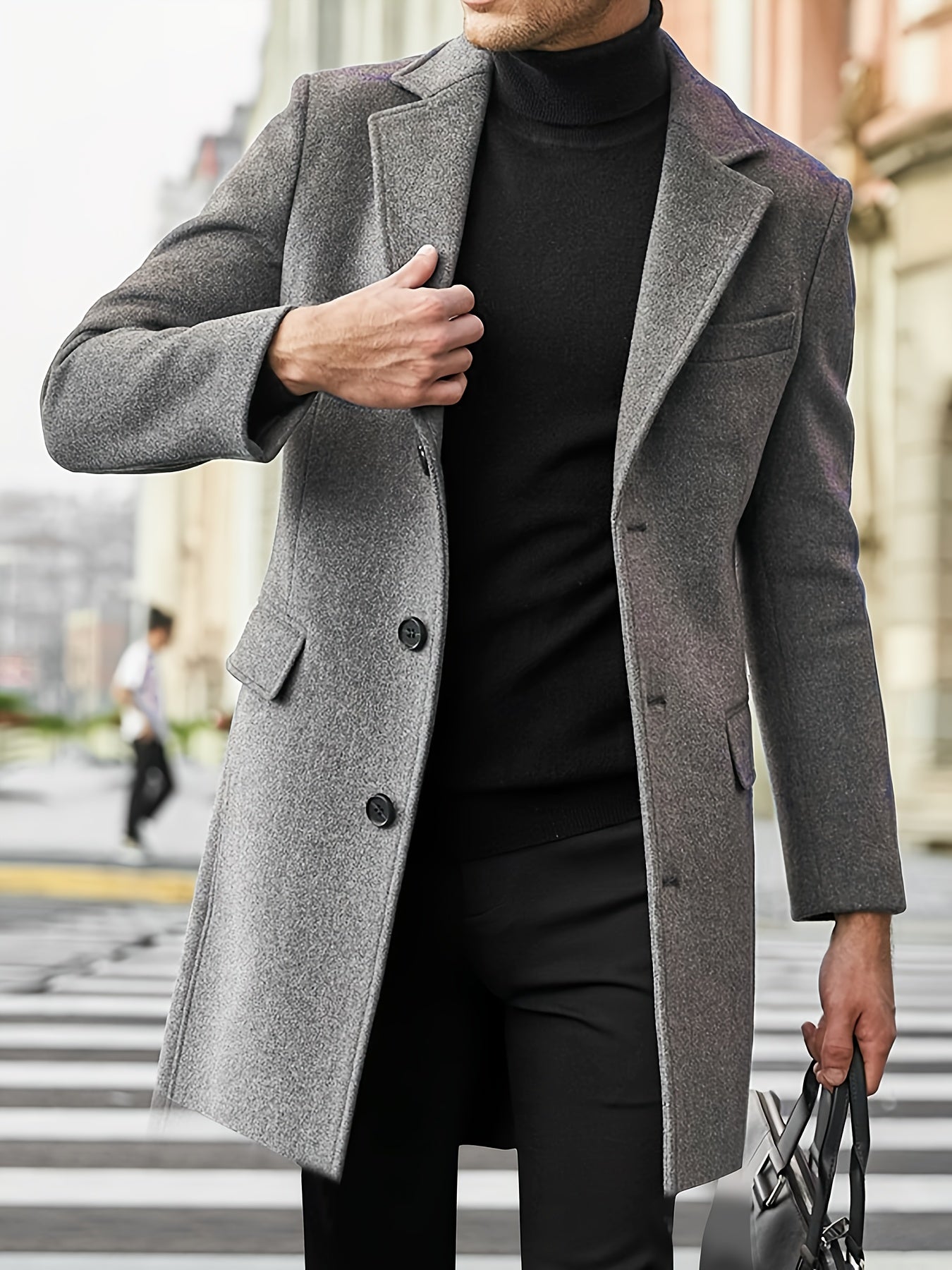 Men's Windbreaker Autumn And Winter Fleece Coat Thick Single-breasted Fleece Jacket