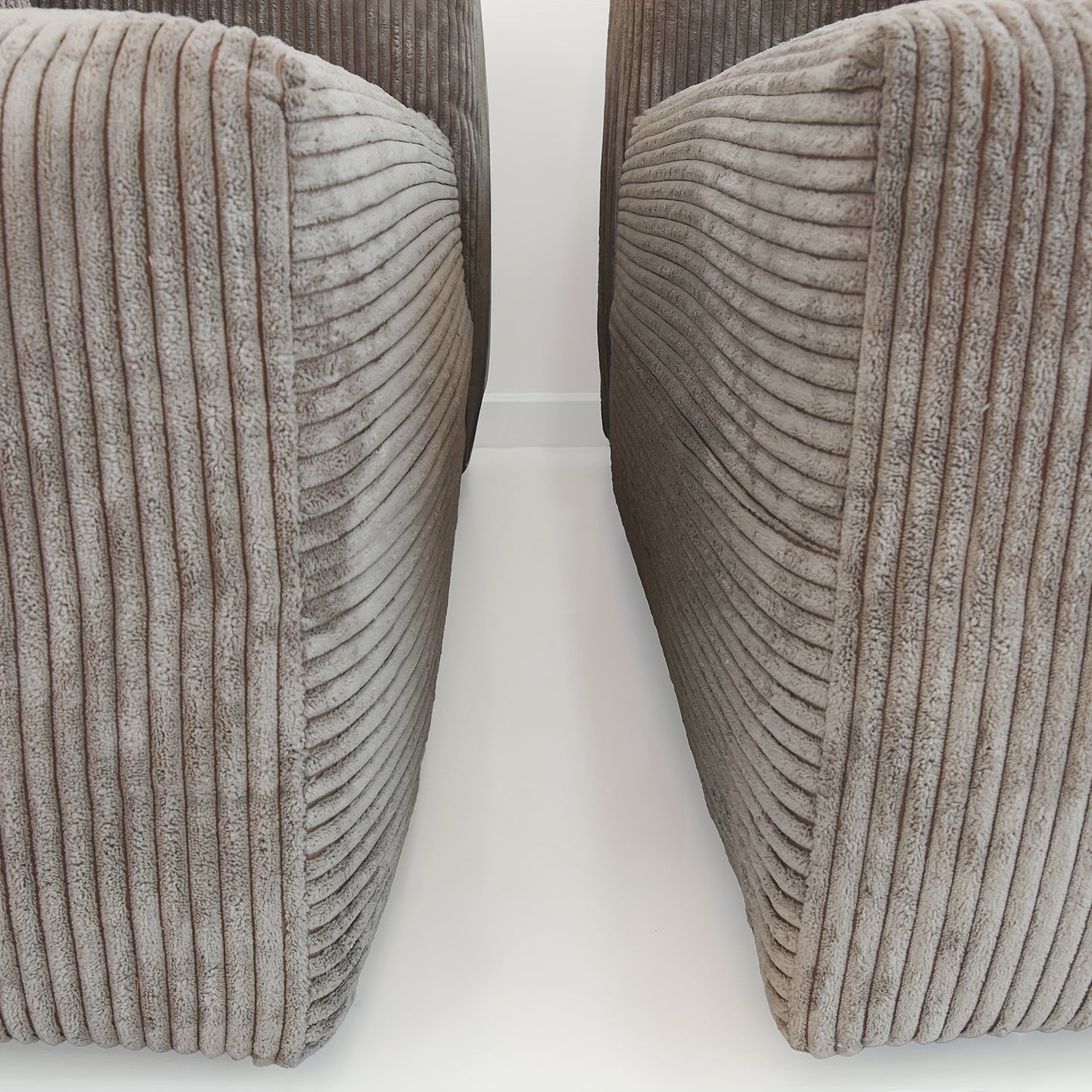 Cloud Couch Modular Sectional Sofa, 102inch L Shaped Sofa with Ottoman, Brown 3 Seater Corduroy Couch, Convertible Sectional Sofa for Living Room, Cushion Covers Removable& Washable.