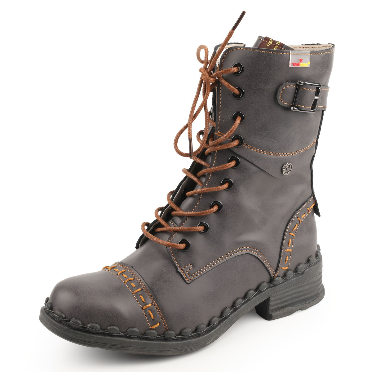 TMA EYES All-Season Round Toe Ankle Boots - Pink & Multi-Color Options, Genuine-Like Second-Layer Cover Upper, Zipper Closure, TPR Sole, Lace-Like Strap - Casual to Semi-Formal Short Boots for & Casual Attire