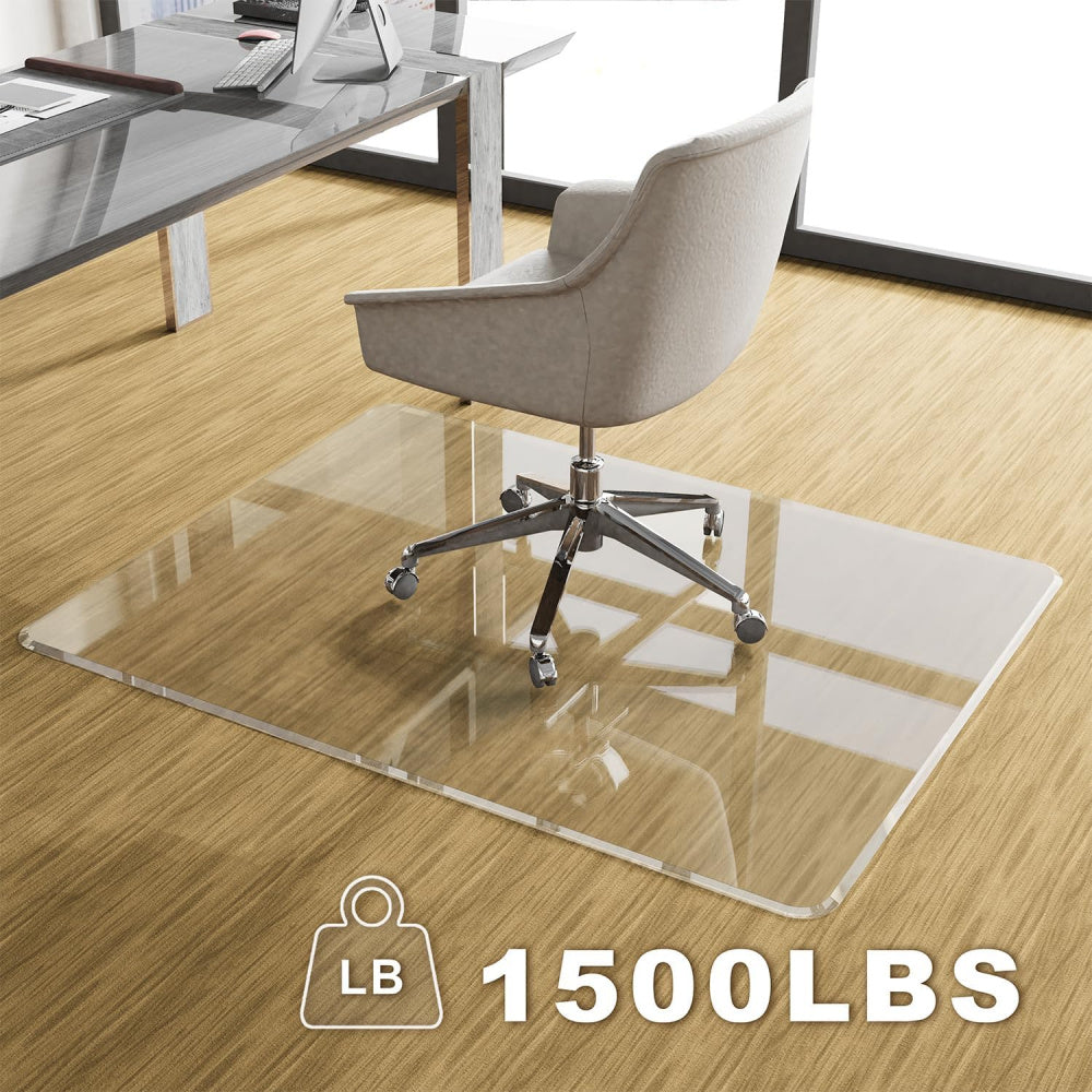2026 Newly Upgraded Office Chair Mat | PVC Floor Protector, Non-Marking, Suitable for Wooden and Multi-Surface Hard Floors in Living Rooms, Offices, and Studies