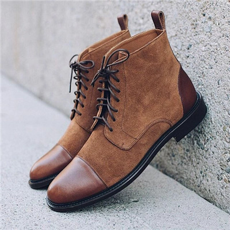 Men's Formal & Casual Slip-On Ankle Boots - PU Upper & Cushioned Insole, All-Season Dress Shoes for Weddings, Business, Parties - Sleek Minimalist Booties for Everyday & Formal Events