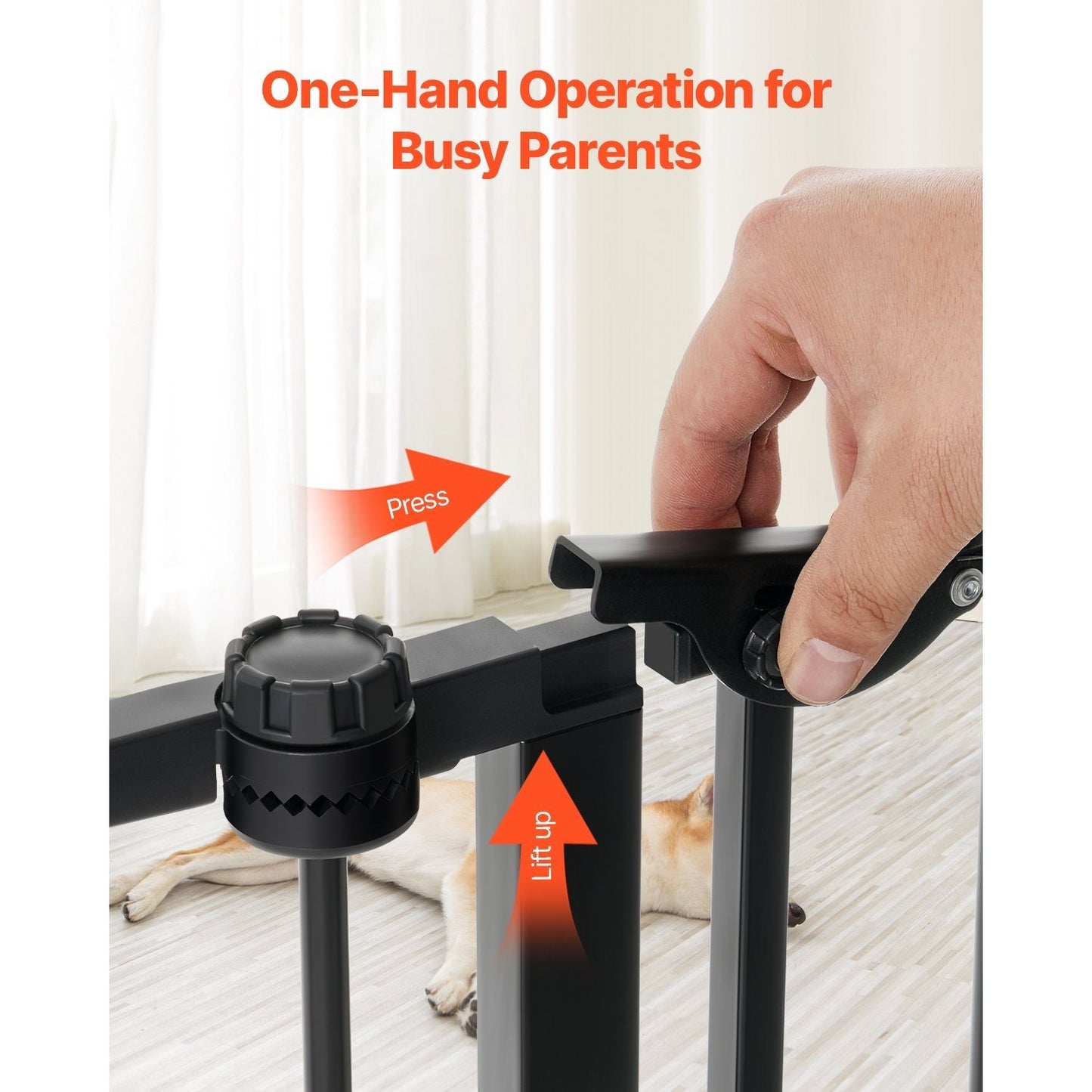 VEVOR Gate 192 Inch Extra Wide 28 Inch High 8-Panel Foldable Dog Gate White/Black