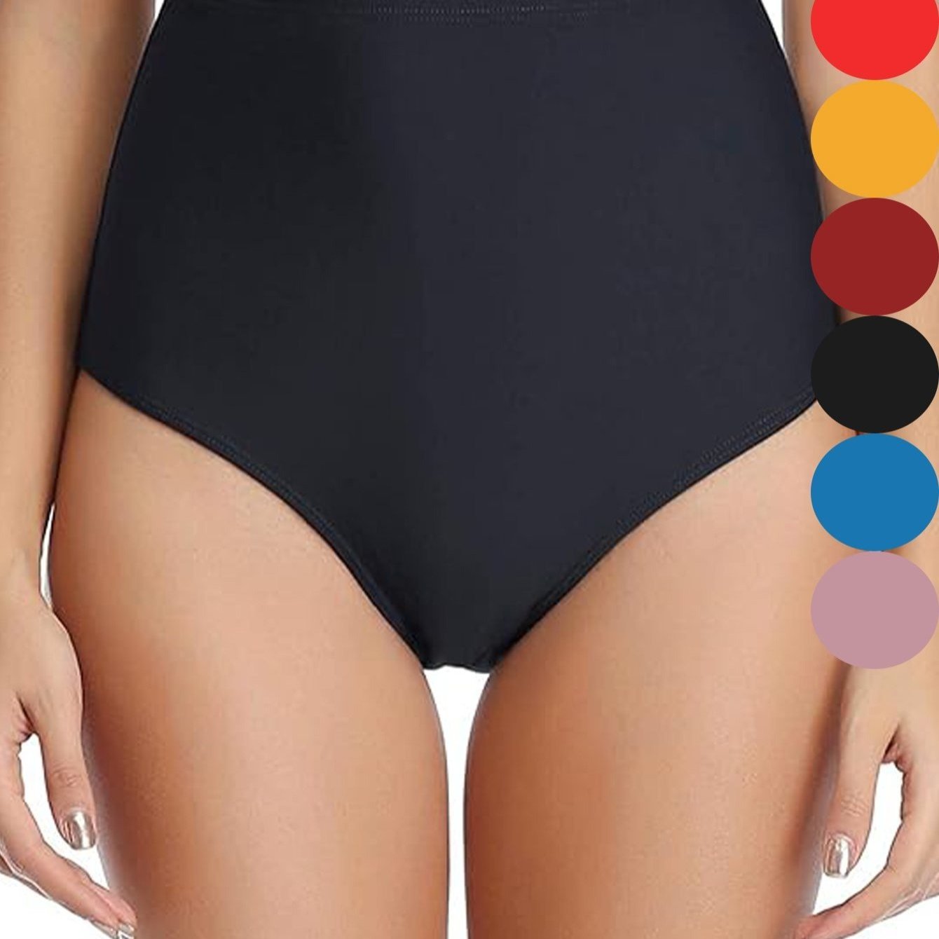 12 Pcs High Waist Tummy Control Briefs, Comfy Breathable Stretchy Intimates Panties, Non-See-Through Underwear