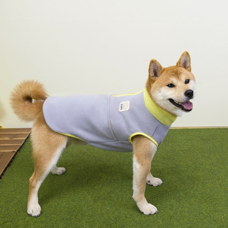2pcs Large Dog Winter Fleece Coats with Snap Closure & Adjustable Fit - Warm Insulated Pet Jackets for Border Collie, Golden Retriever, Labrador - Soft Fleece Dog Clothing for Cold Weather, Easy On/Off (Autumn & Winter), Outd