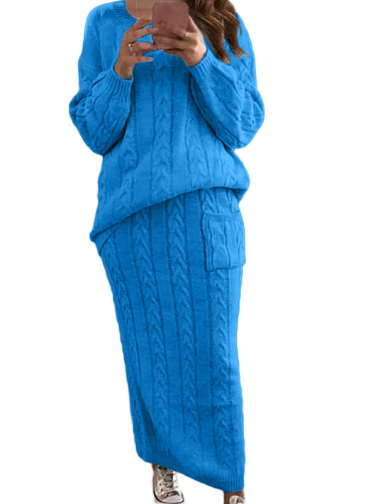 Elegant Textured Two-Piece Dress Long Sleeve Crochet Detail Daily Chic, Versatile Clothing, Daily Outfit, Chic Fashion, Textured Design, Quality Stitching, Breathable Fabric, Women's Dress, Weekend Wear, Fashion Lovers