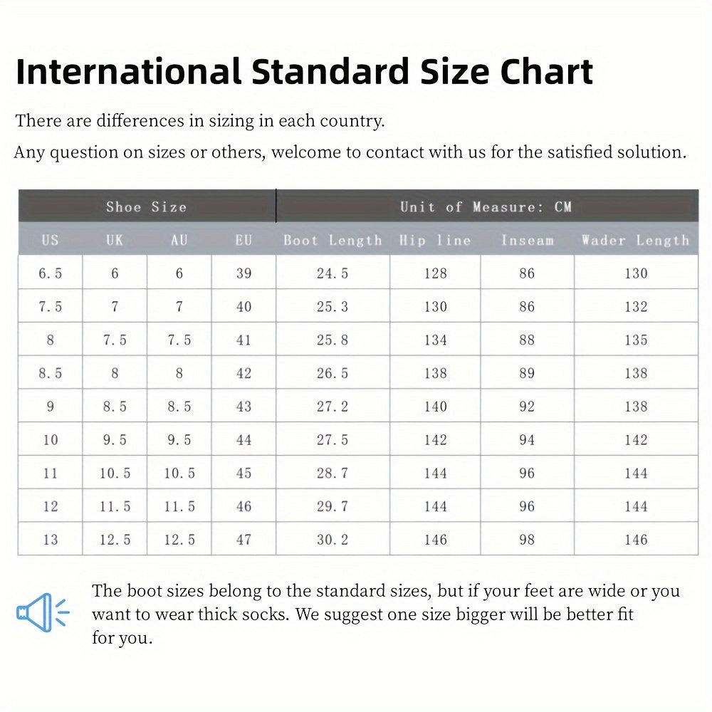Unisex Chest Waders for Fishing And Hunting, Featuring Boot Footstraps, Breathable And Lightweight Design, Available in Sizes 6.5 to 13