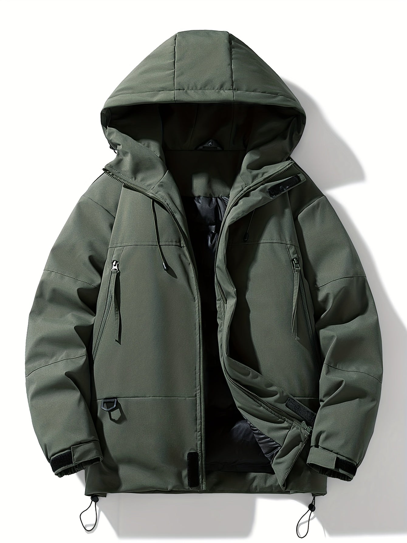 2025 Winter New Style Duck Down Jacket - Heavyweight Insulated Hooded Full-Zip Unisex Coat, Super Loose Fit with Adjustable Drawstring & Long Sleeves, Duck Down Filling for Men & Women, Casual & Workwear Outerwear (No-Stretch