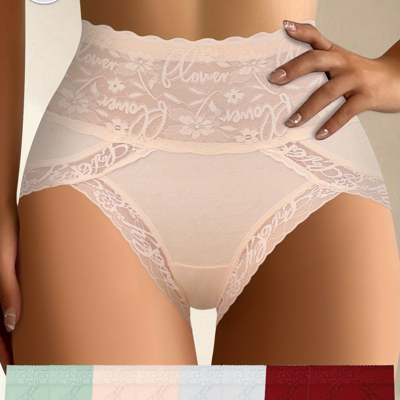 8pcs QUASTI Women'S High Waist Tummy Control Underwear - Seamless Butt Lifting & Body Shaping, Soft Breathable Comfort Fit, Mid-Rise Lace Trim, Multi-Color Options for Everyday Casual Wear, Everyday Underwear | Seamless Under