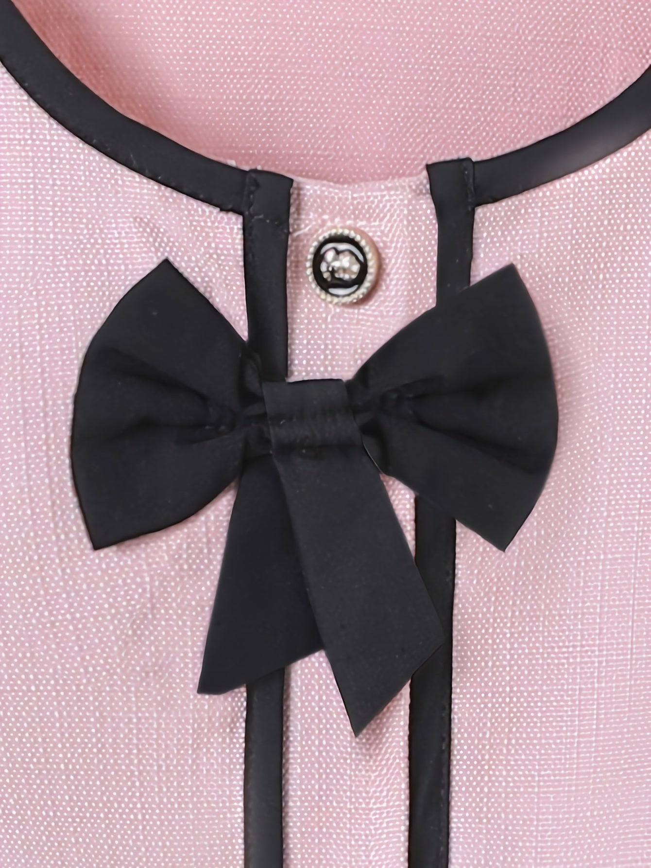 Girl's Sweet and Elegant Two-Piece Set: Tweed Long-Sleeved Top, Rose Texture Buttons + Bow + A-Line Skirt, Suitable for Outdoor Parties and Special Occasions in Spring and Autumn