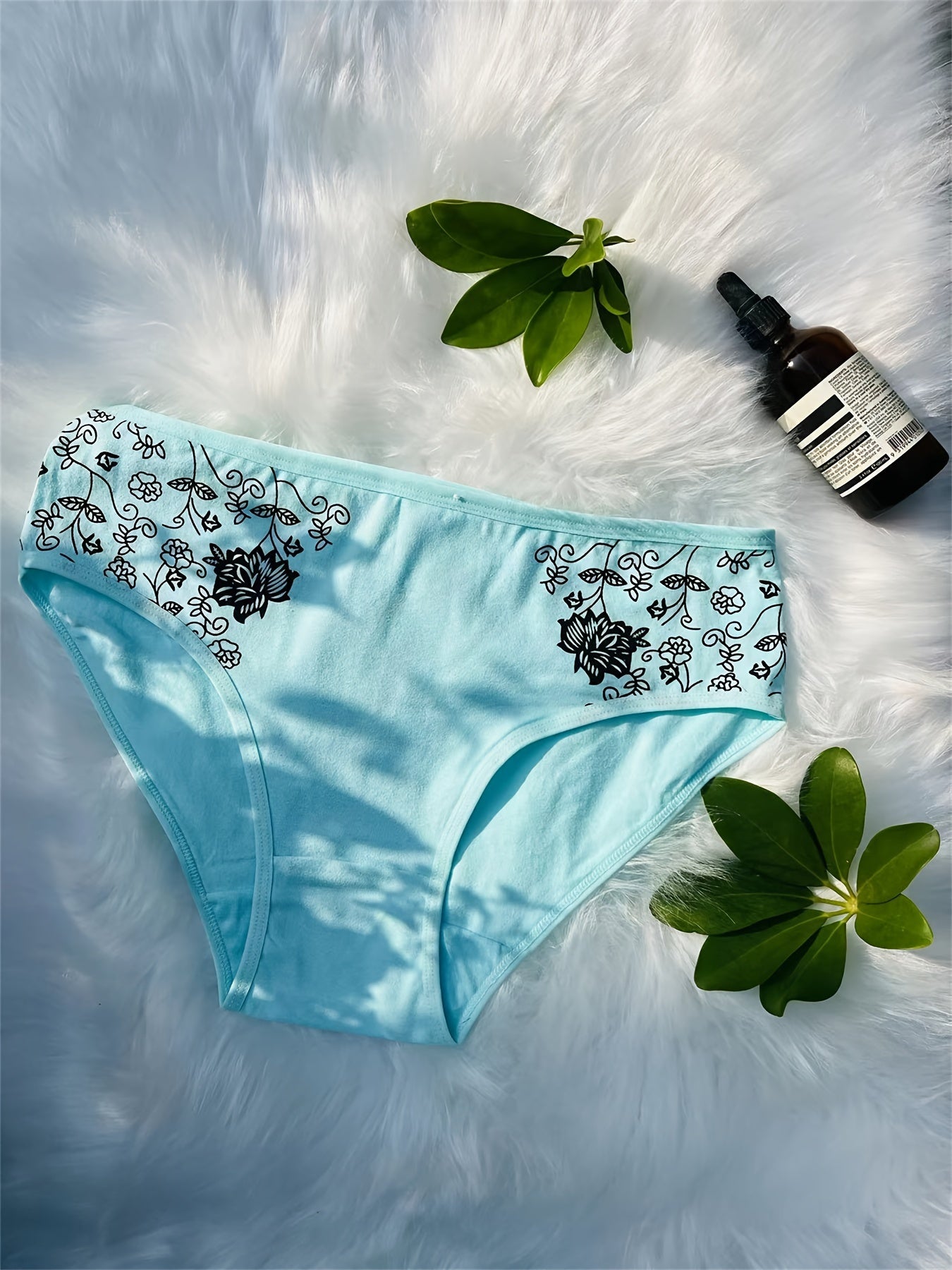 12pcs/Set Mid Waist Pure Print Panties Women Body Slimming Underwear Breathable Ladies Briefs Sexy Comfort Ladies Lingerie (6 Color Random Delivery)