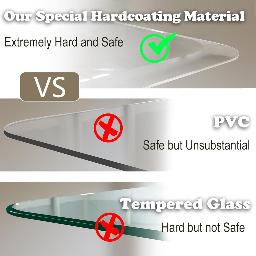 2026 Newly Upgraded Office Chair Mat | PVC Floor Protector, Non-Marking, Suitable for Wooden and Multi-Surface Hard Floors in Living Rooms, Offices, and Studies