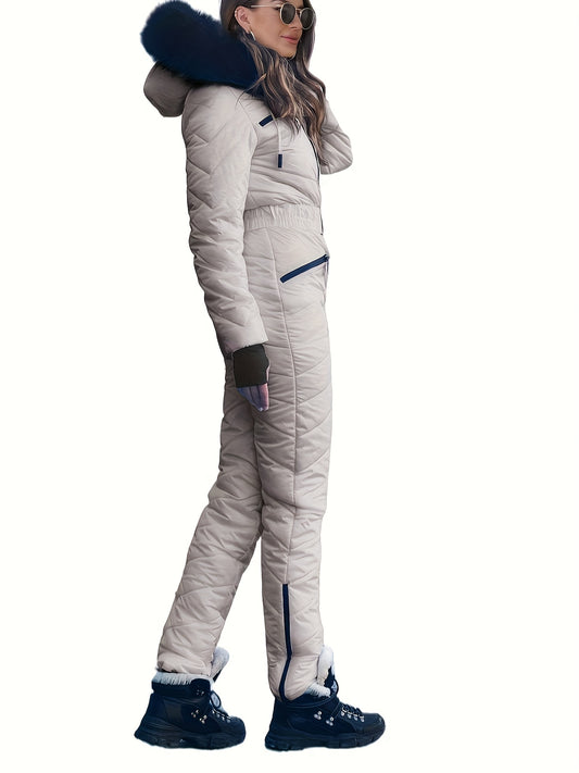 Womens Onesie Ski Suit Winter Outdoor Sports High Quality Snowsuit Jumpsuits Jacket, Snowboarding Suit, Cold Weather Clothing, Onepiece Jumpsuit, Waterproof Fabric, Windproof Material, Waterproof Jumpsuit, Winter Jumpsuit, Wi