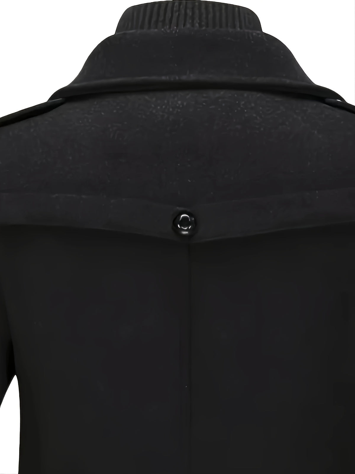 Men's Business Coat - Double Mid-Length Jacket with Collar & Single-Breasted Button Front, Warm Winter Coat Suitable for Office, Casual Wear - Solid Color Wool Jacket