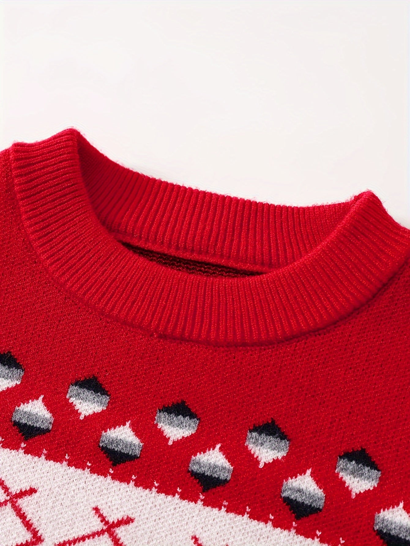 3pcs Boys' Knit Sweaters - Cozy Fall/Winter Pullover with Geometric Pattern, Long Sleeve, Round Neck, Regular Fit, Perfect for Golf & Casual Wear, Sweater Hoodie