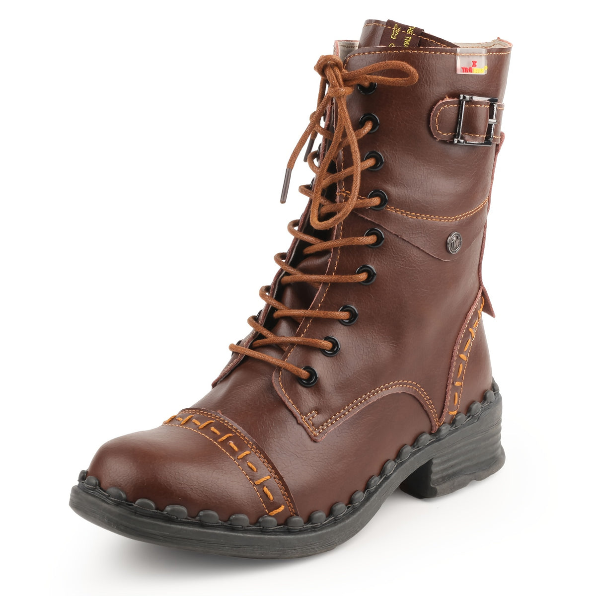 TMA EYES All-Season Round Toe Ankle Boots - Pink & Multi-Color Options, Genuine-Like Second-Layer Cover Upper, Zipper Closure, TPR Sole, Lace-Like Strap - Casual to Semi-Formal Short Boots for & Casual Attire