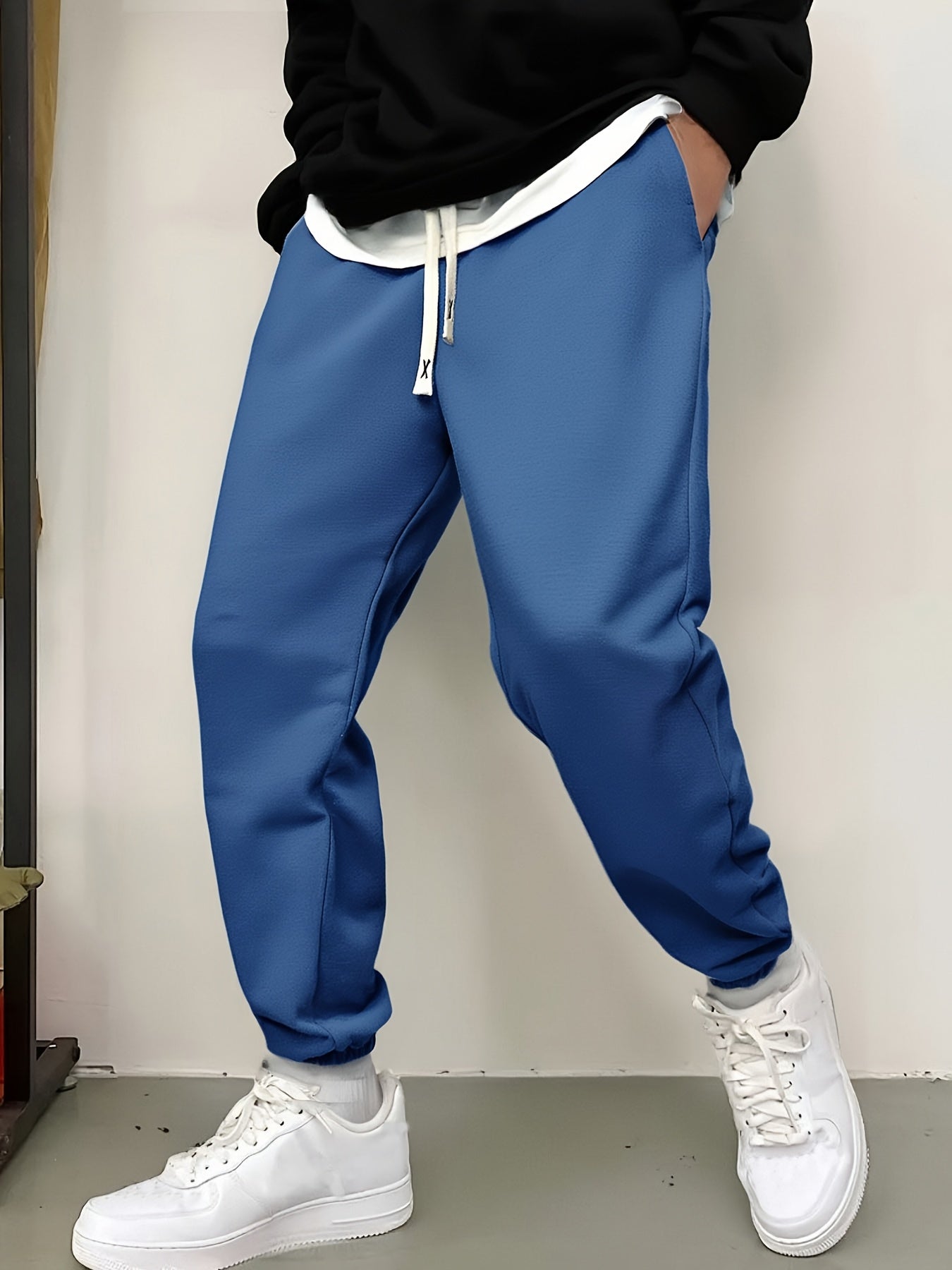 [5pcs Men's Jogger Pants] 5pcs RANDOM Men's Casual Jogger Pants-Comfortable Sweatpants For Everyday Wear, Workout, Or Lounging-Trendy Elastic Waistband With Drawstring, Pockets, Durable-Breathable Fabric-Perfect For Gym, Runn