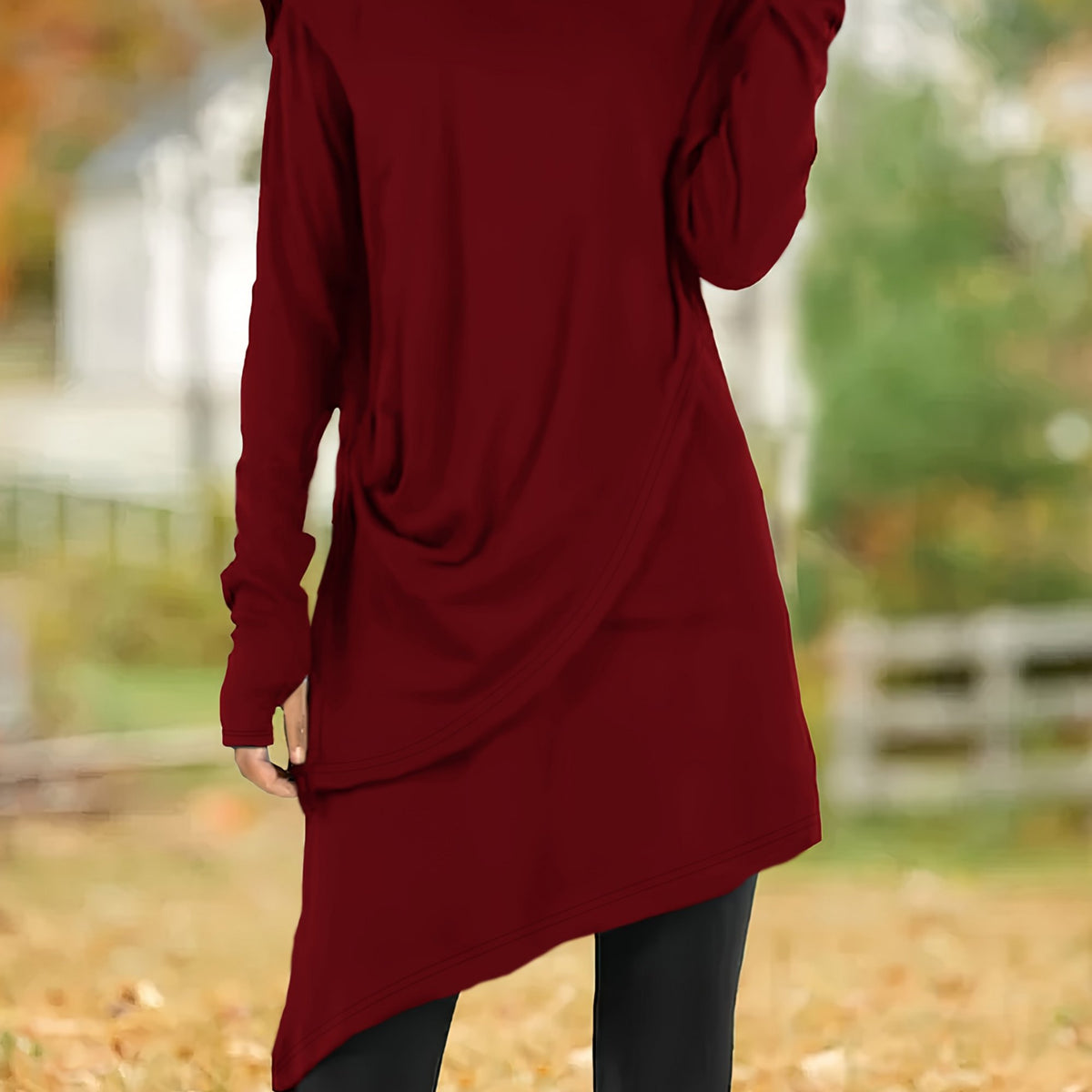 Women'S Elegant A-Line Slim-Fit Long Sleeve High Neck Dress with Short Jacket Sleeves - Solid Black Round Neck Winter Dress for Office, Party, Wedding Guest - Machine Washable Fall Winter Formal Attire, Casual to Semi-Formal