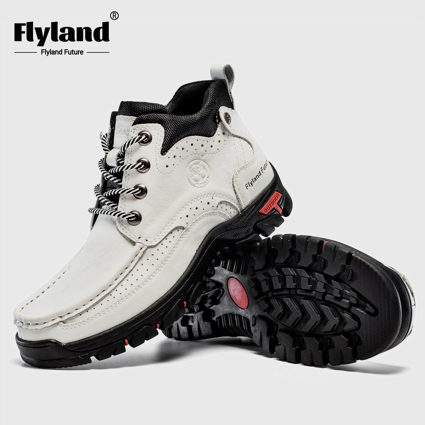 FLYLAND Men's Fashion Vintage Classical Genuine Leather Handmade Chukka Boots Daily Casual Work Office Shoes