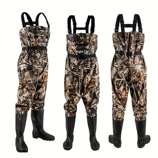 Unisex Chest Waders for Fishing And Hunting, Featuring Boot Footstraps, Breathable And Lightweight Design, Available in Sizes 6.5 to 13