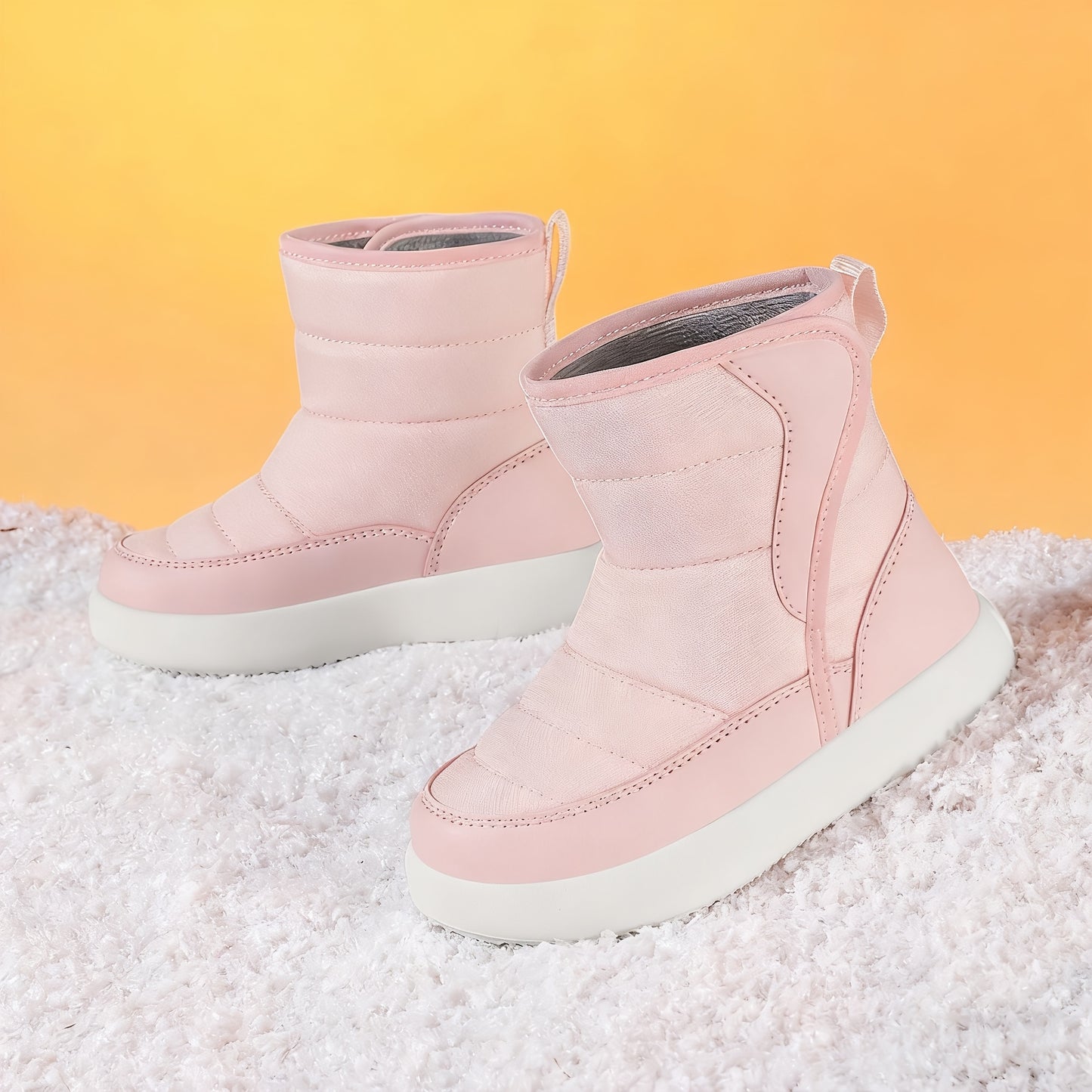 Boys & Girls Winter Snow Boots - Thick Warm High-Top Ankle Boots with Closure, Non-Slip Rubber Sole, All-Season Outdoor Boots for Snow, Ice, Hiking