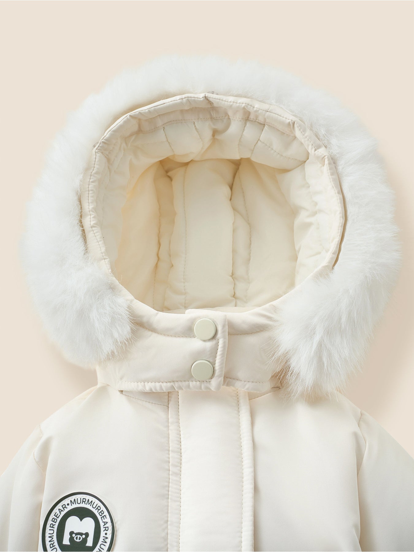 Xuan Yusi Girls' White Ski Suit Jumpsuit - Hooded Winter Ski Outfit with Zipper Closure, Elastic Cuffs & Waist, Non-Stretch Fabric for Skiing, Snowboarding, Skiing Clothes, Adventure Wear, Sporty Design