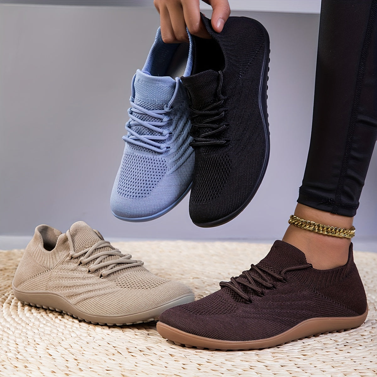 Womens Wide Fit Sneakers Minimalist Walking Shoes Zero Drop Wide Toe Barefoot Ultra Light Tennis Shoes for Womens Leisurely Walking Sports Athletic Training Fitness Exercises, Women Shoes