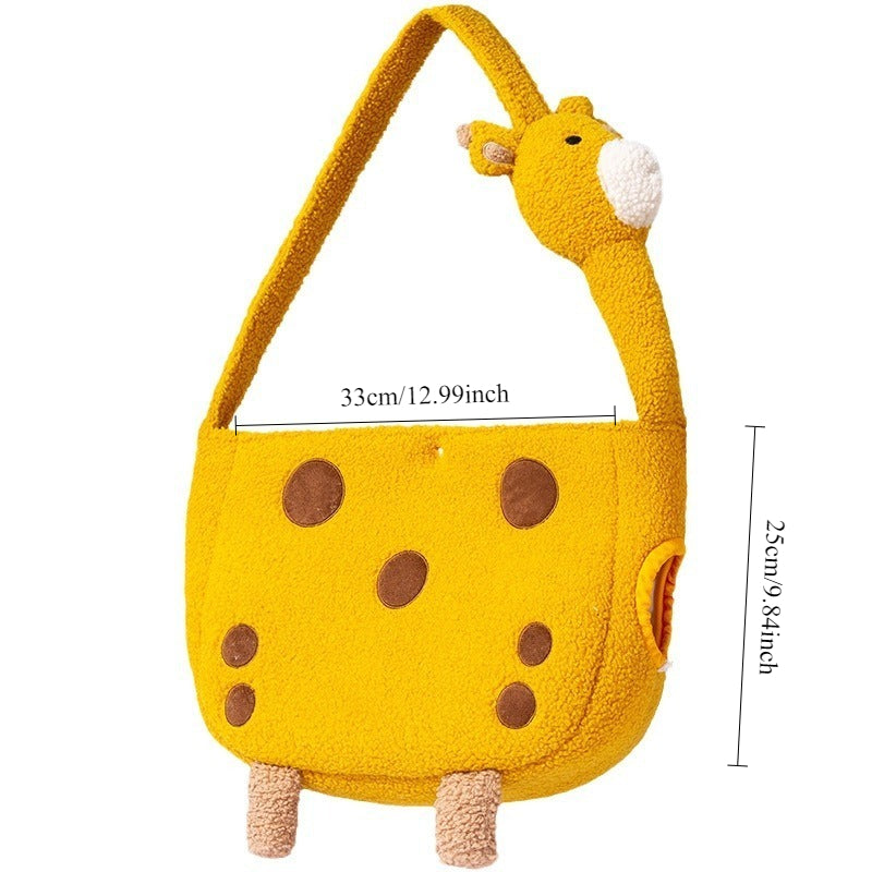 -like Giraffe & Small Dog Backpack Carrier - Warm Winter Pet Coat Jacket for Cats & Small Dogs, Zippered Vest with Giraffe Humps, Cozy Outdoor Costume for, Shopping, Walks (Suitable for Small & Large Breeds)